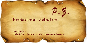 Probstner Zebulon névjegykártya